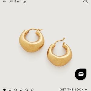 Monica Vinader Deia Chunky Medium 18ct Gold Vermeil Hoop Earrings